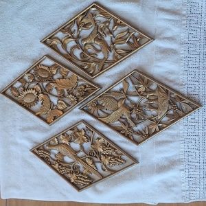 Home Interior wall decor 4 pc. Set birds and flowers